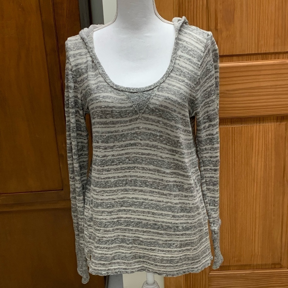 C&C California hoodie small light weight cotton tunic length 25-26in pullover